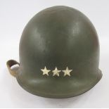 American WWII pattern steel M1 helmet and liner.