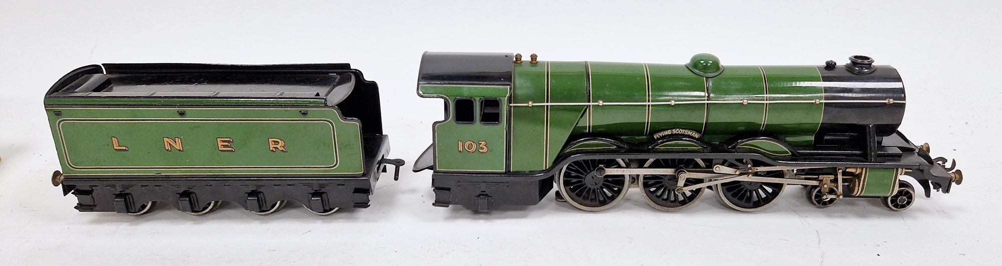 Boxed Bassett-Lowke 0 gauge scale model of 'Flying Scotsman' no. 103 with LNER tender, D.C. electric - Image 8 of 10