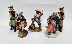Four Royal Doulton ceramic figures including Pied Piper HN2102, Wenceslas HN2118, two Cavalier