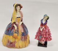 Two Royal Doulton figurines including Sylvia HN1478 28cm high and Priscilla (hand marked to base