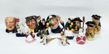 Collection of Royal Doulton character jugs and figures and other ceramics including Royal Doulton