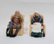 Pair of Royal Doulton figures being ' Forty Winks ' HN1974 and ' Uncle Ned ' HN2094, 17cm high