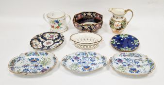 Collection of 18th, 19th and early 20th century ceramics including first period Worcester plate
