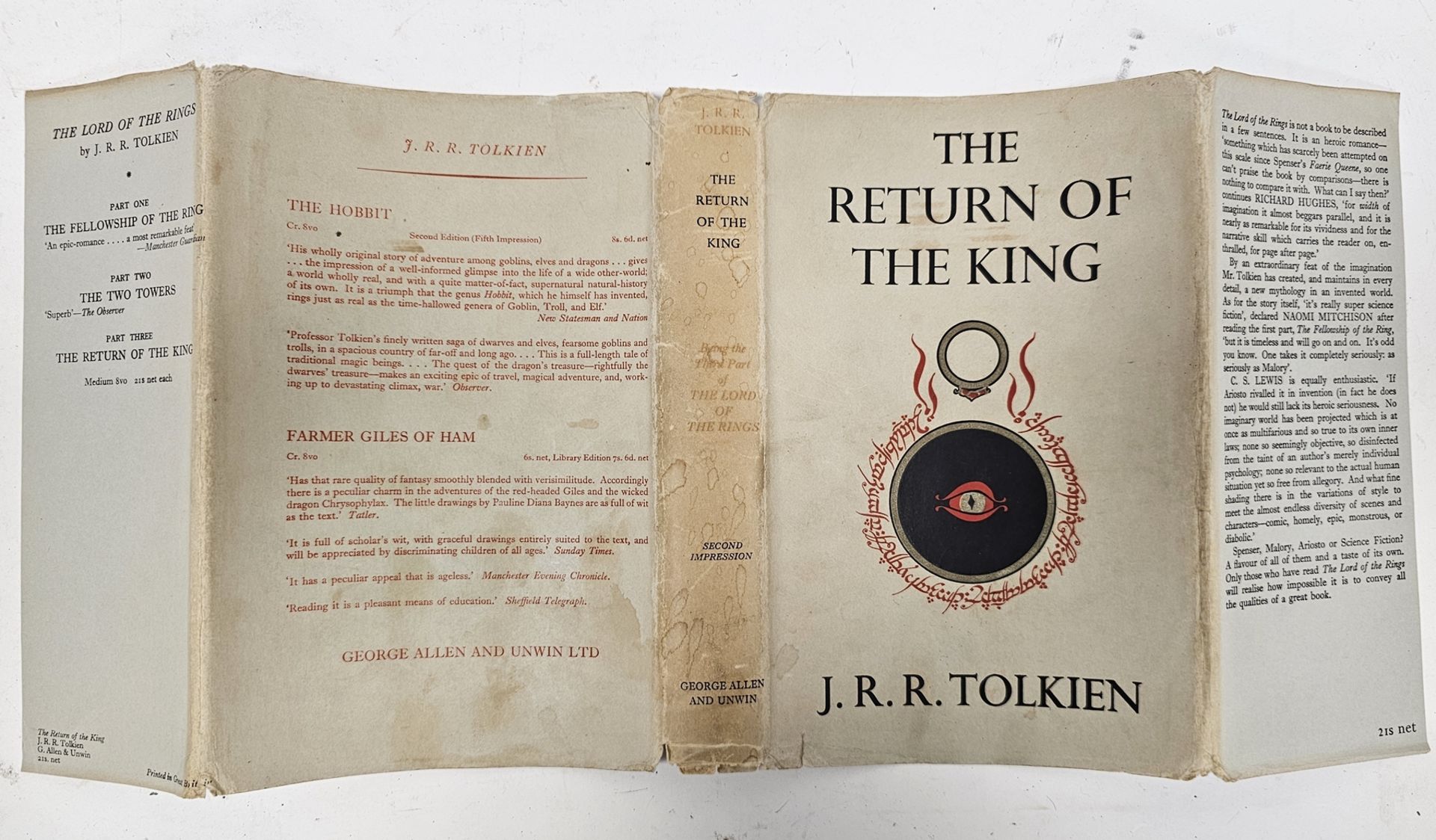 Tolkien, J.R.R. "The Fellowship of the Ring" George Allen & Unwin Ltd. Fourth Impression November - Image 11 of 15