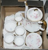 Paragon Victoriana Rose part tea service, a small collection of moulded glass, and a small