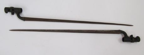Two 19th century socket bayonets