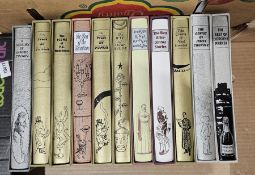 The Oxford History of England - 13 volumes, d-w, and eleven Folio Society books, humorous (2 boxes)