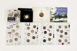 Group of British coins, the complete set of A-Z 10ps, For the Fallen cupro-nickel £5, the 75th