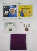 Group of Brilliant Uncirculated Coins (5), Remembrance Day £5, The Snowman 50p, Paddington at the
