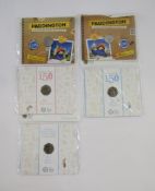 Royal Mint Brilliant Uncirculated cupro-nickle 50p coins (5), 2019 Paddington at the Tower, 2019