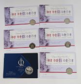 Elizabeth II, one crown and stamps (5) together with Silver Proof Queen's Diamond Jubilee