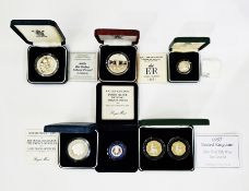 British proof silver coins (6) consisting of 1981 Charles and Diana crown, 1982 20 pence, 1983