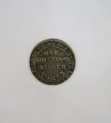 Shilling 1811, Newport Isle of Wight ancient ship sailing, anchor doesn't touch waves, Davis 22,