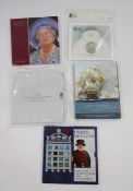 Group of Brilliant Uncirculated Coins (5), Queen Mother Centenary Crown, The Snowman 50p, 200th