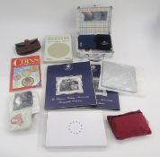 WITHDRAWN Group of coins, including silver commemorative, Victoria large bronze Jubilee medal,