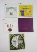 Group of Brilliant Uncirculated Coins (5), 2007 Wedding Crown, Remembrance Day £5, Paddington at the