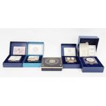 Five Halcyon Days commemorative enamel boxes including Her Majesty the Queen on her Diamond Jubilee,