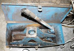 Hydraulic tube bender contained in a metal box by Tubula with 10 formers up to 2