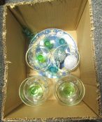 Collection of ceramics and glass including a pair of Copeland Spode plates decorated with dragons,