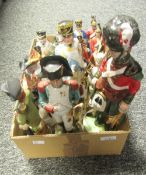 Collection of approx. 20 ceramic figures of mainly 19th century soldiers and a musical Black Watch
