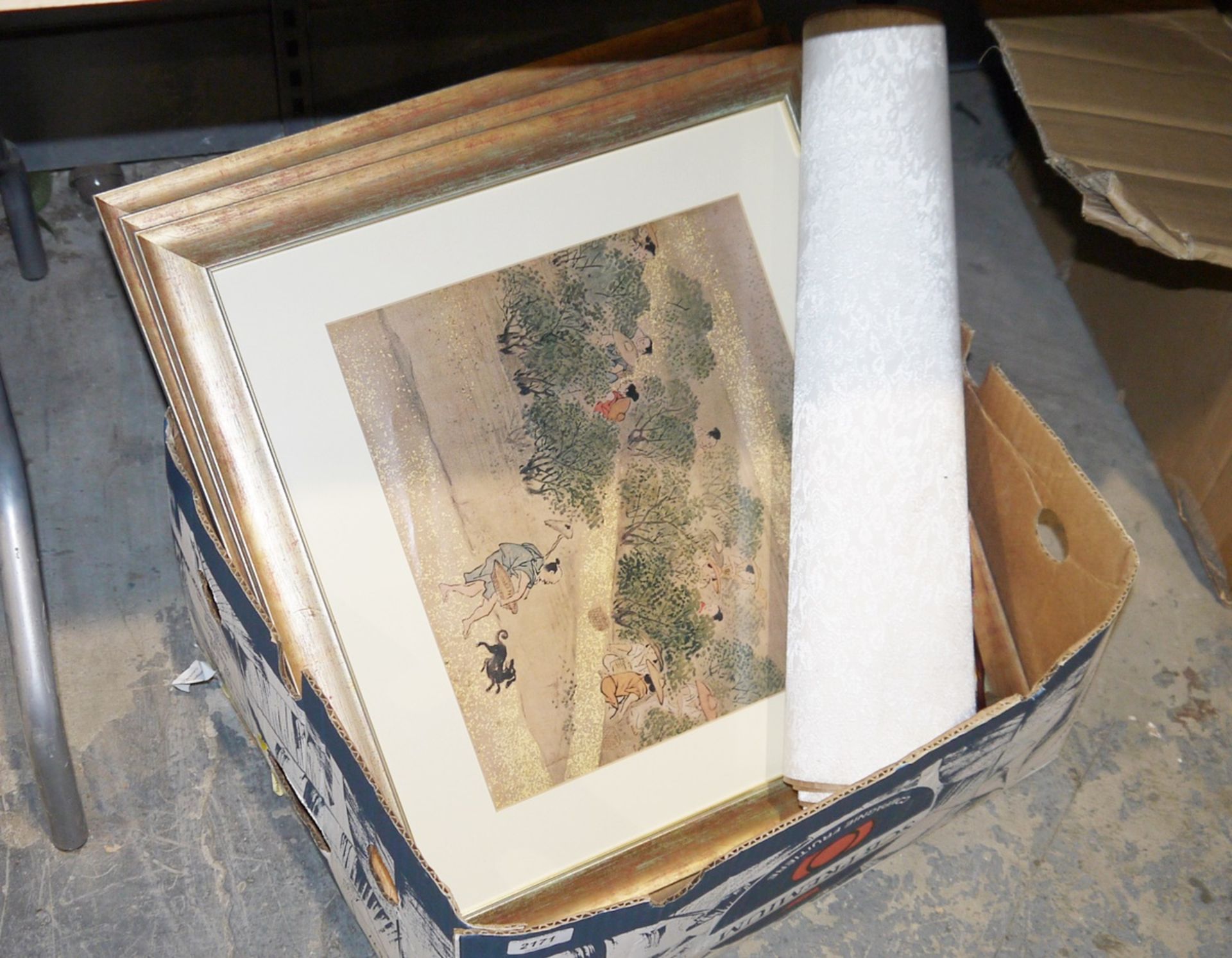 D Fletcher  Oil on board Rural scene with barns on an overcast day Chinese watercolour  River - Image 6 of 6