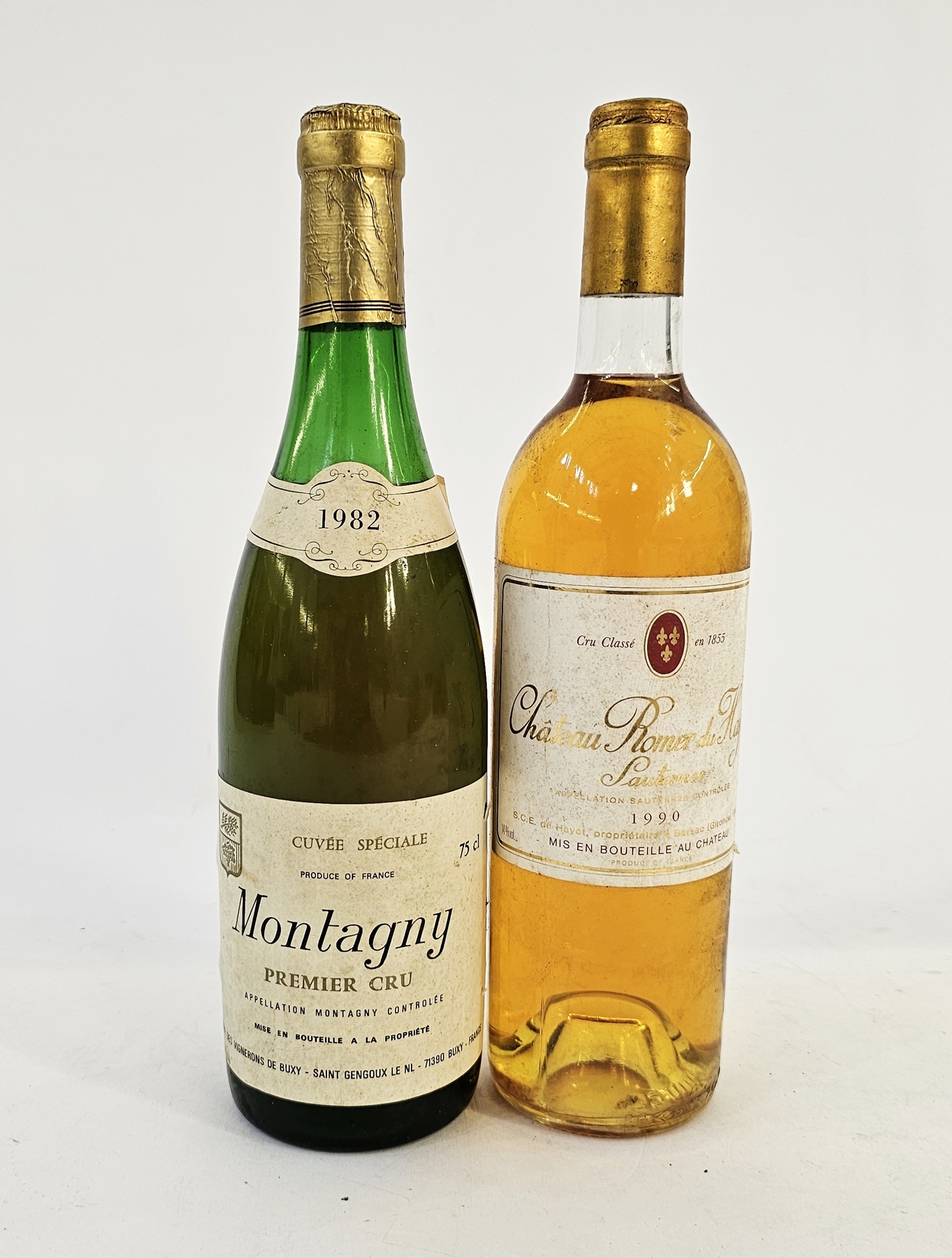 A Montagny Cuvee Special Premier Cru 1982 75cl, together with a Chateau Romer du Hayot Sauternes