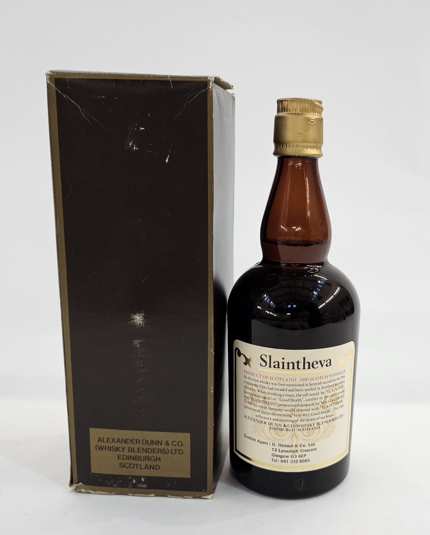 Slaintheva 12 year old Scotch whisky with special personalised label for a Dr E D Gilbey, 75cl, - Image 2 of 2