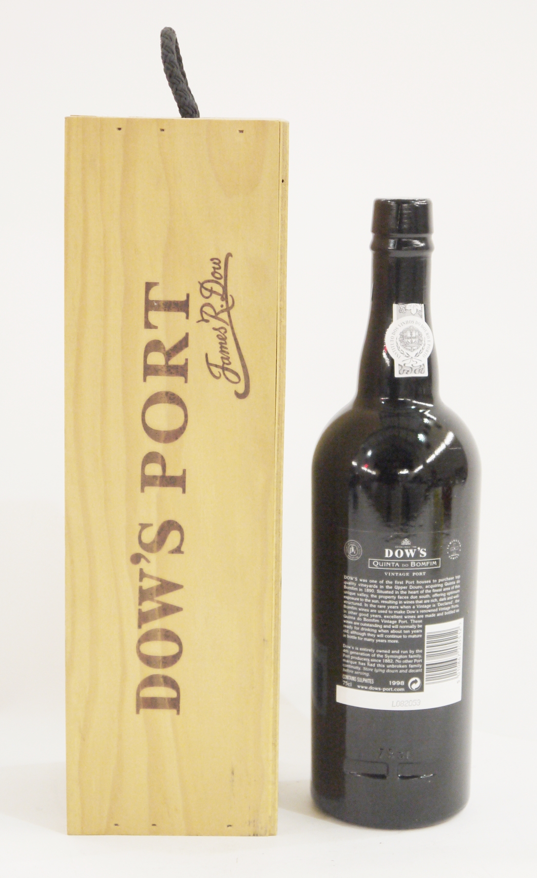 Dows Quinta do Bomfim 1998 vintage port, the bottle numbered 264073, in original fitted box, bottled - Image 2 of 2
