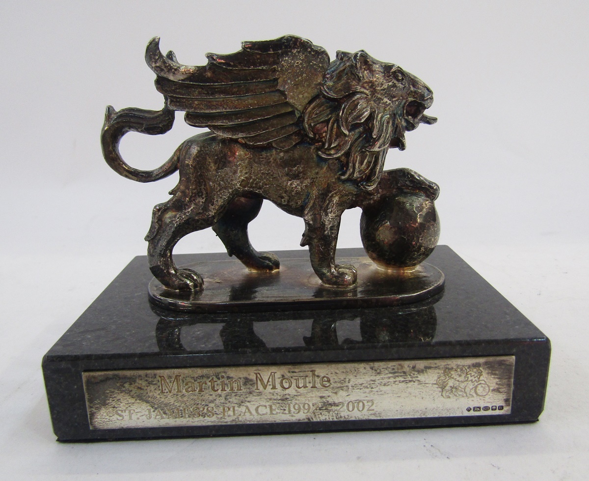 Asprey of London silver model of a griffin, London 2001 & 2002, Asprey & Co Ltd, stood on a black - Image 2 of 5