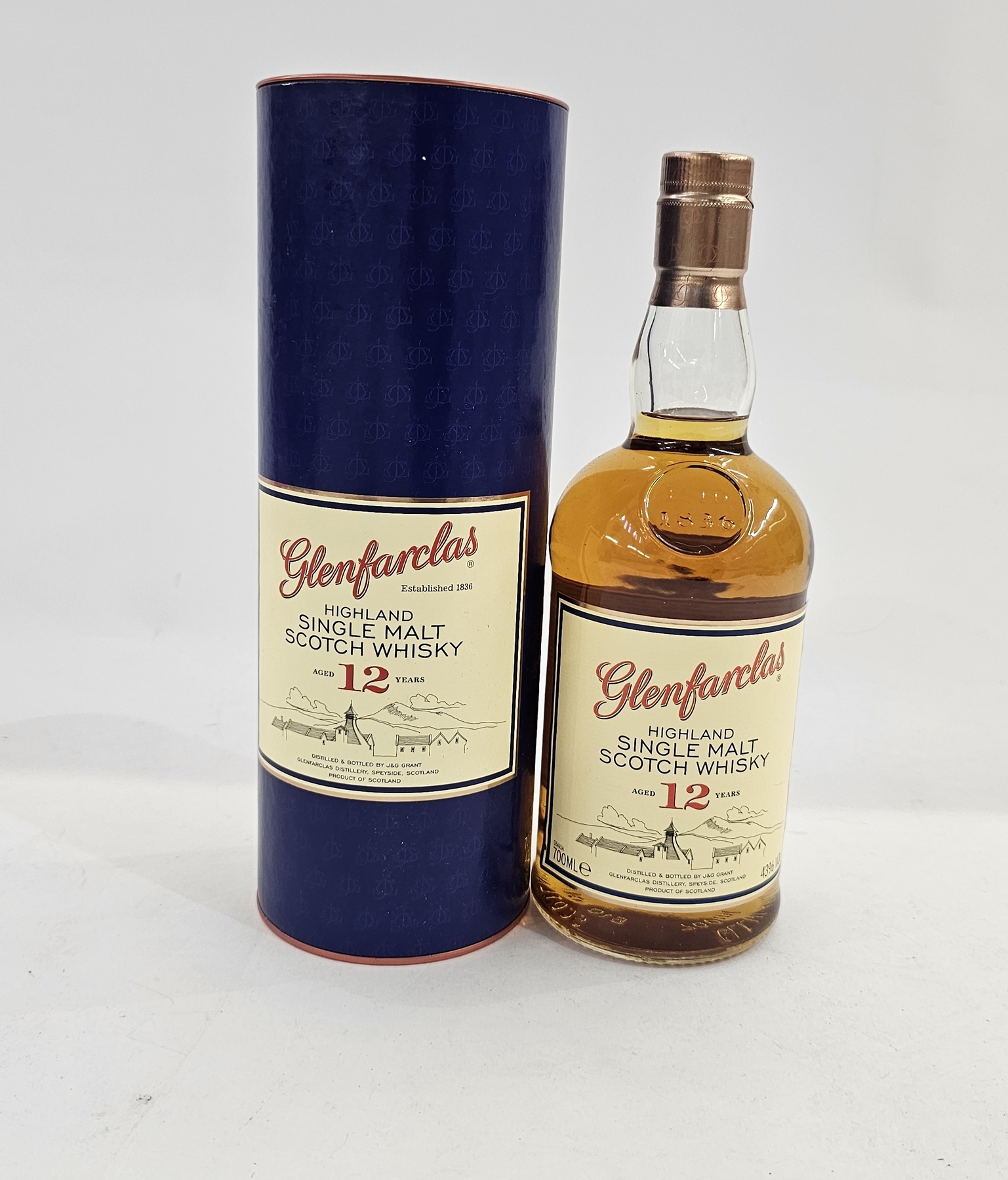 Glenfarclas 12 year old Highland single malt Scotch whisky distilled and bottled by J&G Grant,