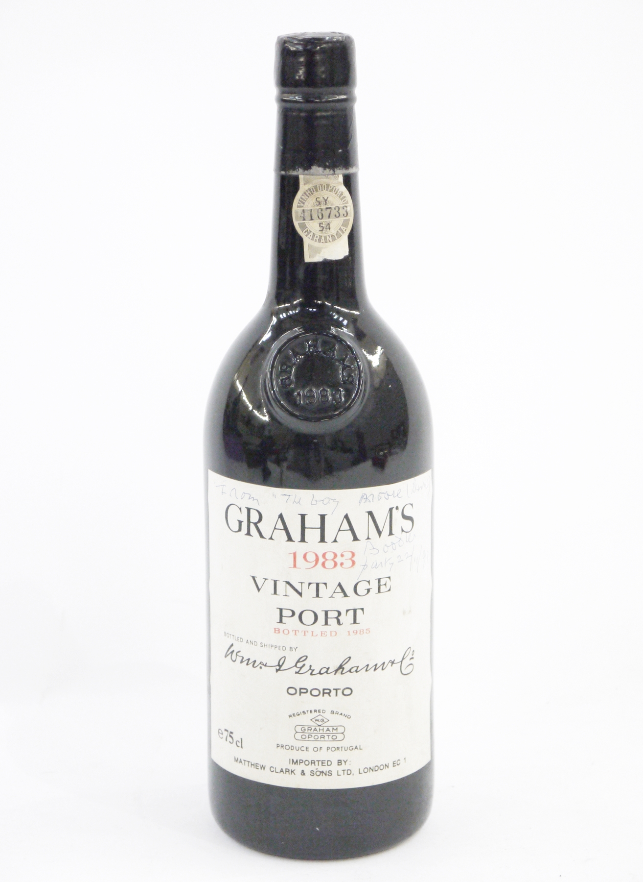 A Graham's 1983 vintage port bottled in 1985, 75cl