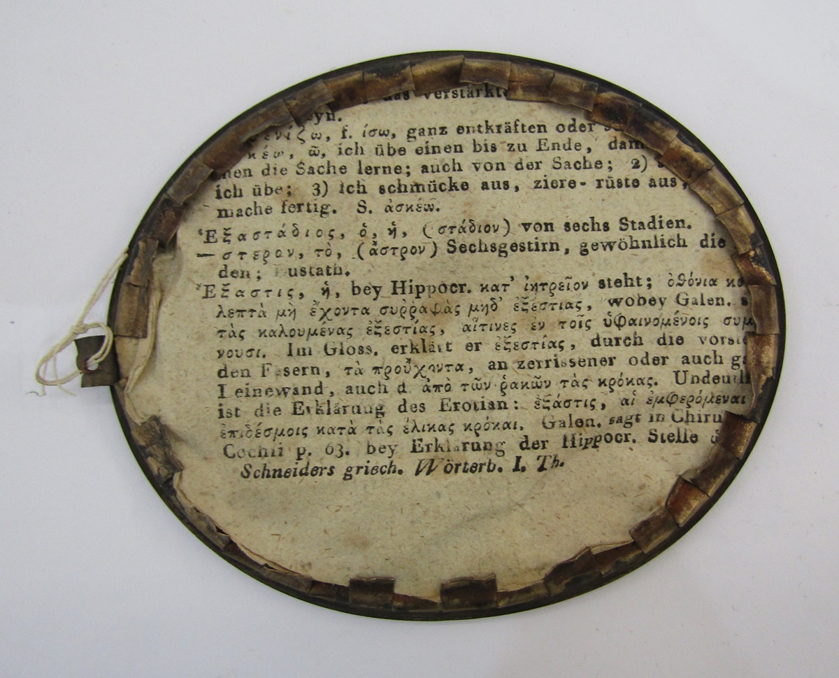 Pair of portrait miniatures depicting a lady and gentleman in the 18th century-style, he in a red - Image 10 of 10