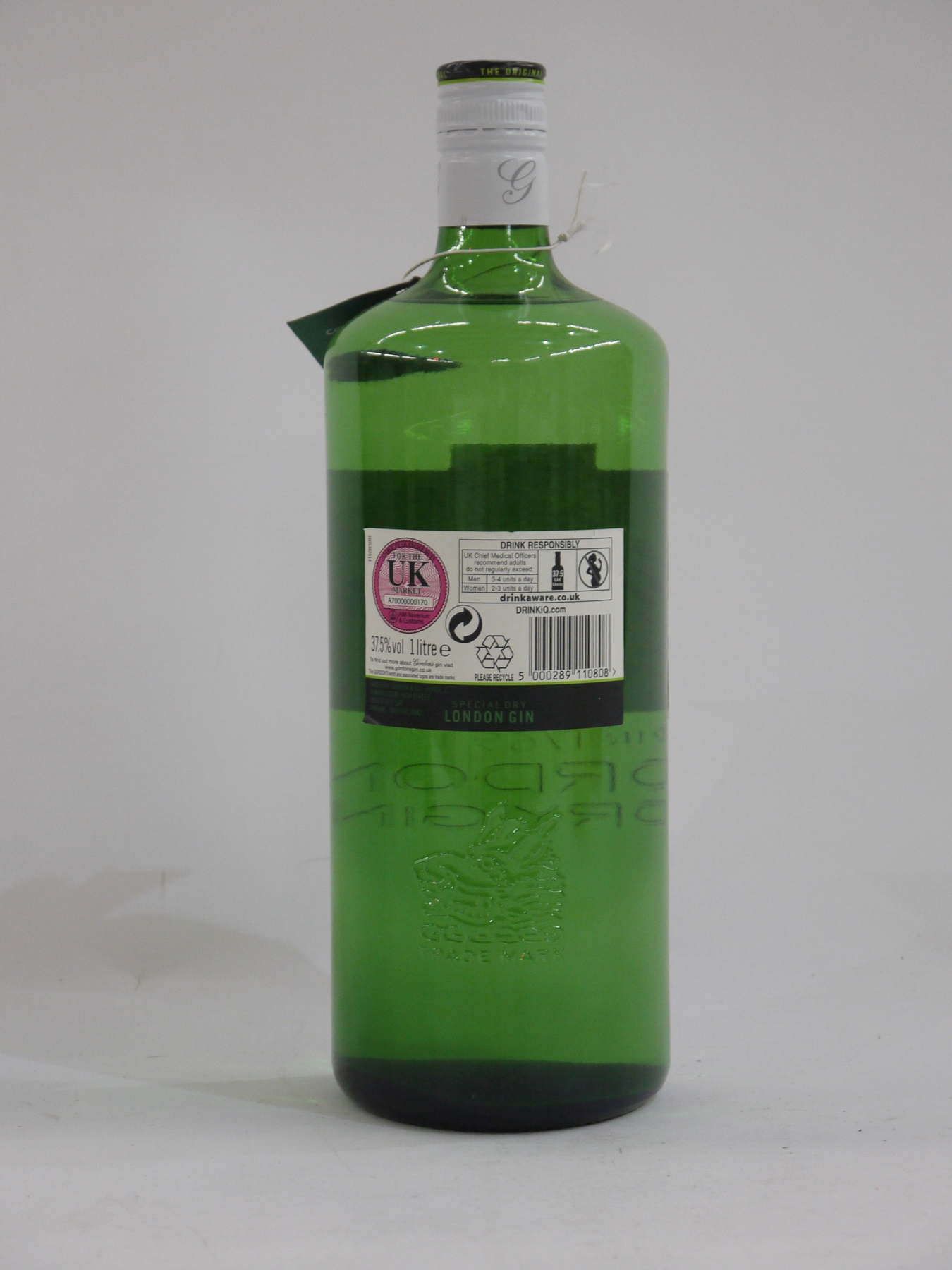 Gordons Limited Edition special dry London gin by Conran no. 4 of 10 from the Green Bottles - Image 2 of 2
