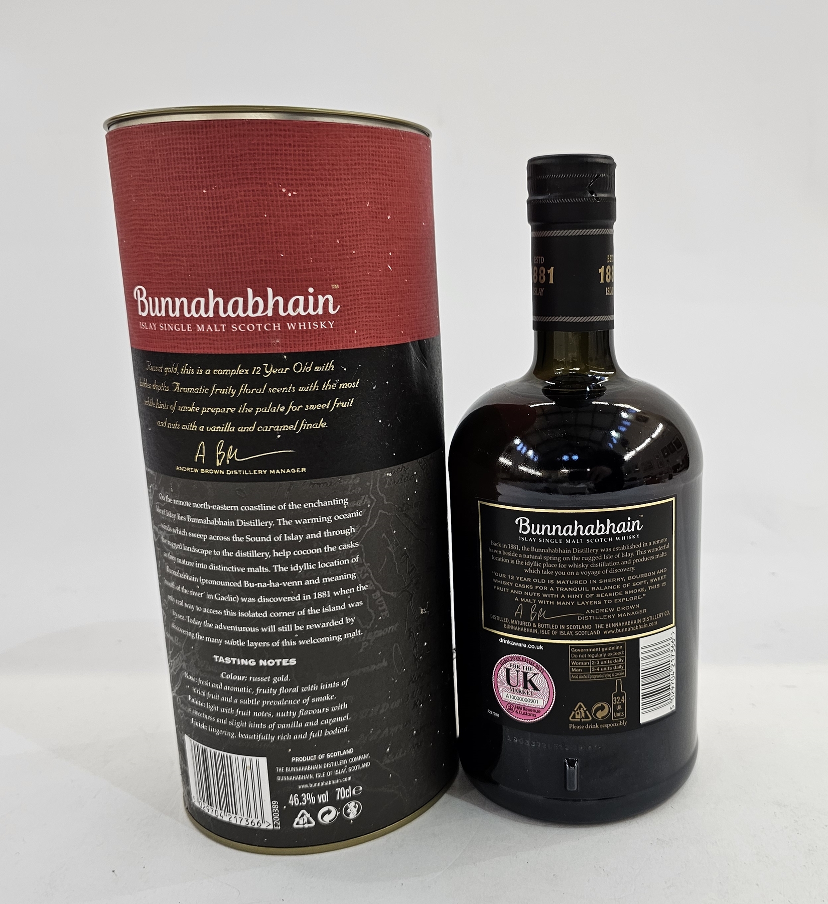 The Bunnahabhain 12 year old Islay single malt Scotch whisky, small batch distilled, 70cl, 46.3% - Image 4 of 4