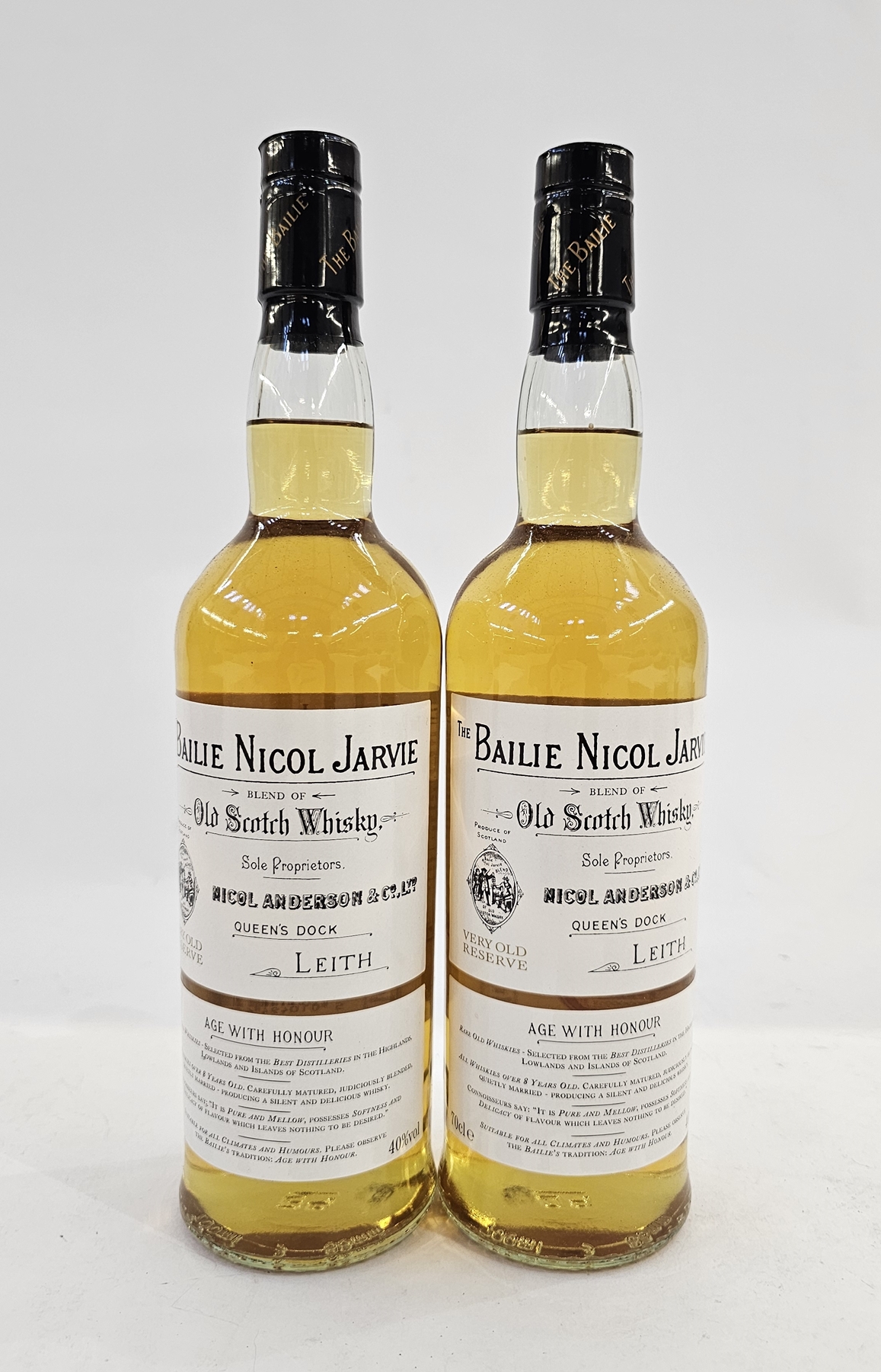Two bottles of The Bailie Nicol Jarvie blend of old scotch whisky, 70cl, 40% vol (2)