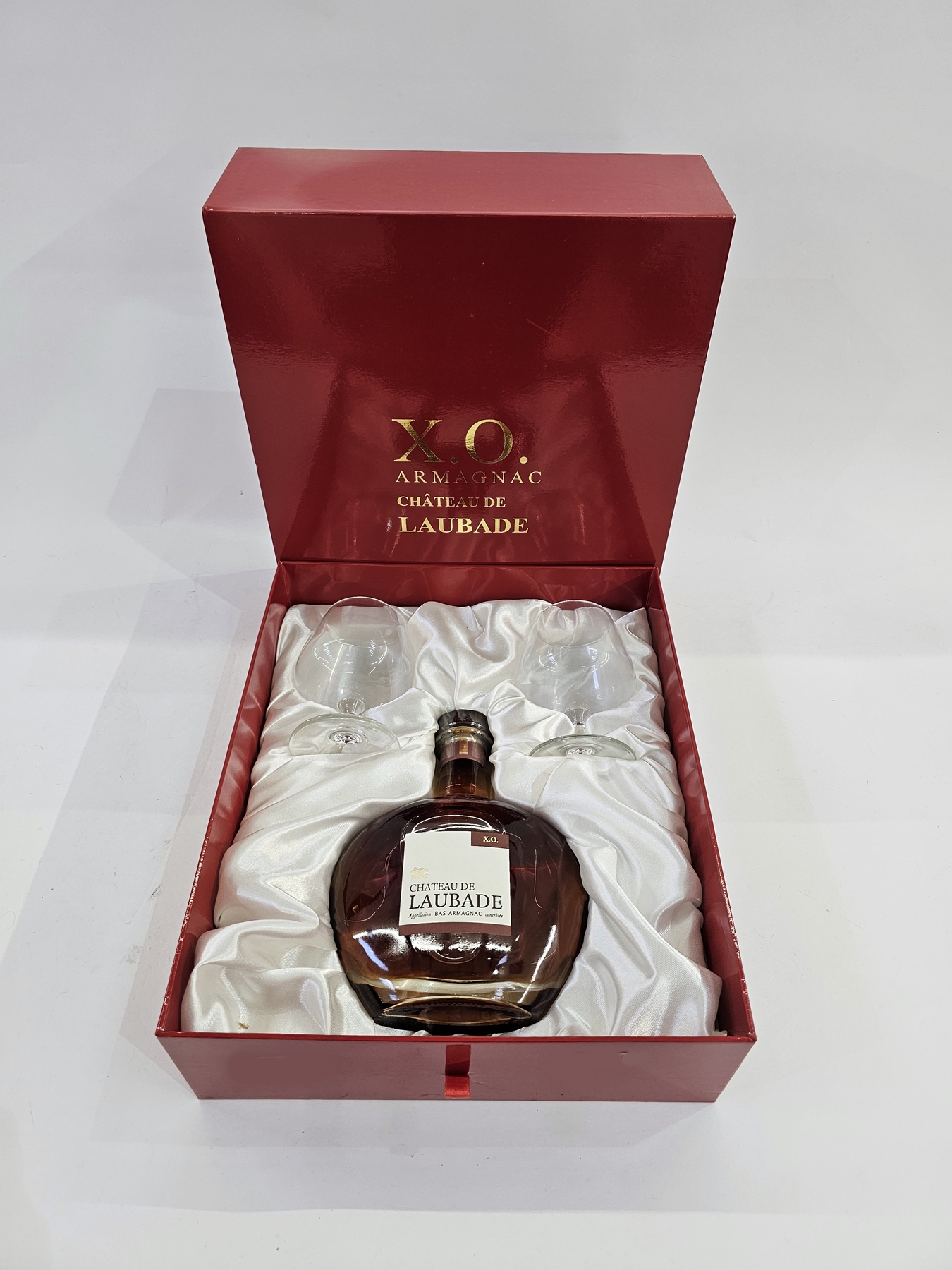 Chateau de Laubade Bas Armagnac XO cased gift set bottle circa 2008 40% vol 70cl, the box opening to - Image 3 of 3