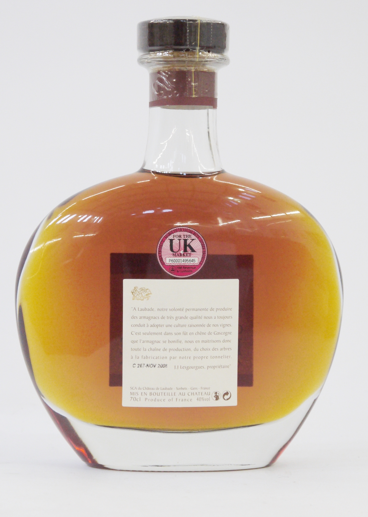 Chateau de Laubade Bas Armagnac XO cased gift set bottle circa 2008 40% vol 70cl, the box opening to - Image 2 of 3