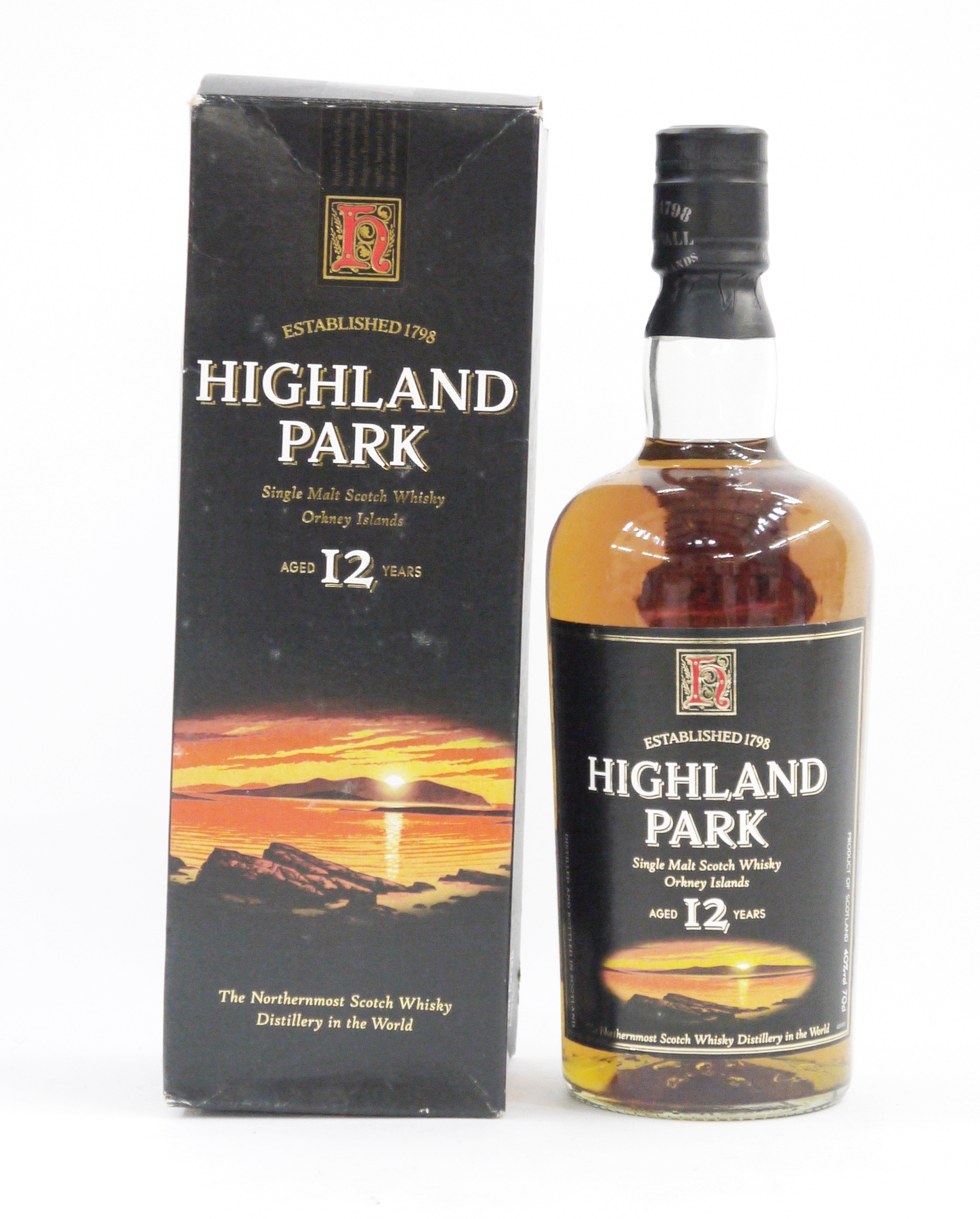 Highland Park single malt Scotch whisky 12 year old, from the Orkney Islands, 'The Northern Most