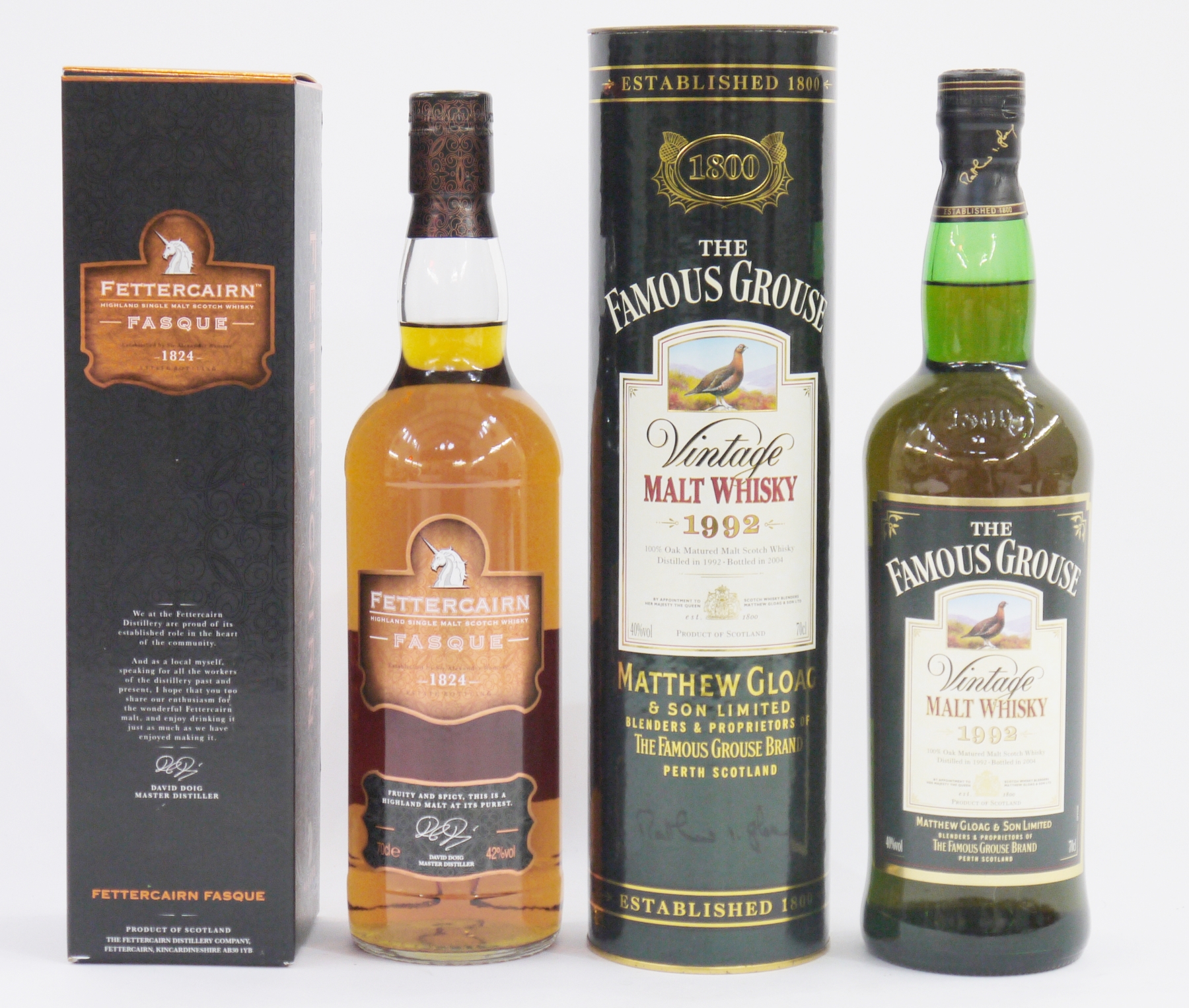 Fettercairn Fasque Highland single malt scotch whisky, estate bottling, established 1824, 42% vol,