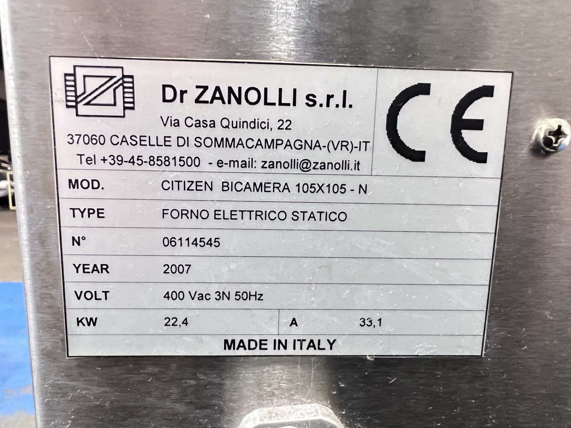 Zanolli Citizen Bicamera 105 x 1054 - N Pizza Pie Double Electric Oven - Image 8 of 8