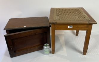 String Top Foot Stool And Small Cupboard