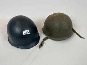 Two Military Helmets