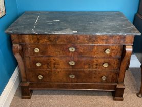 A French 19th Century Chest Of Drawers With Marble Top