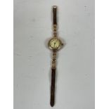 A Vintage 9ct Gold Ladies Wrist Watch