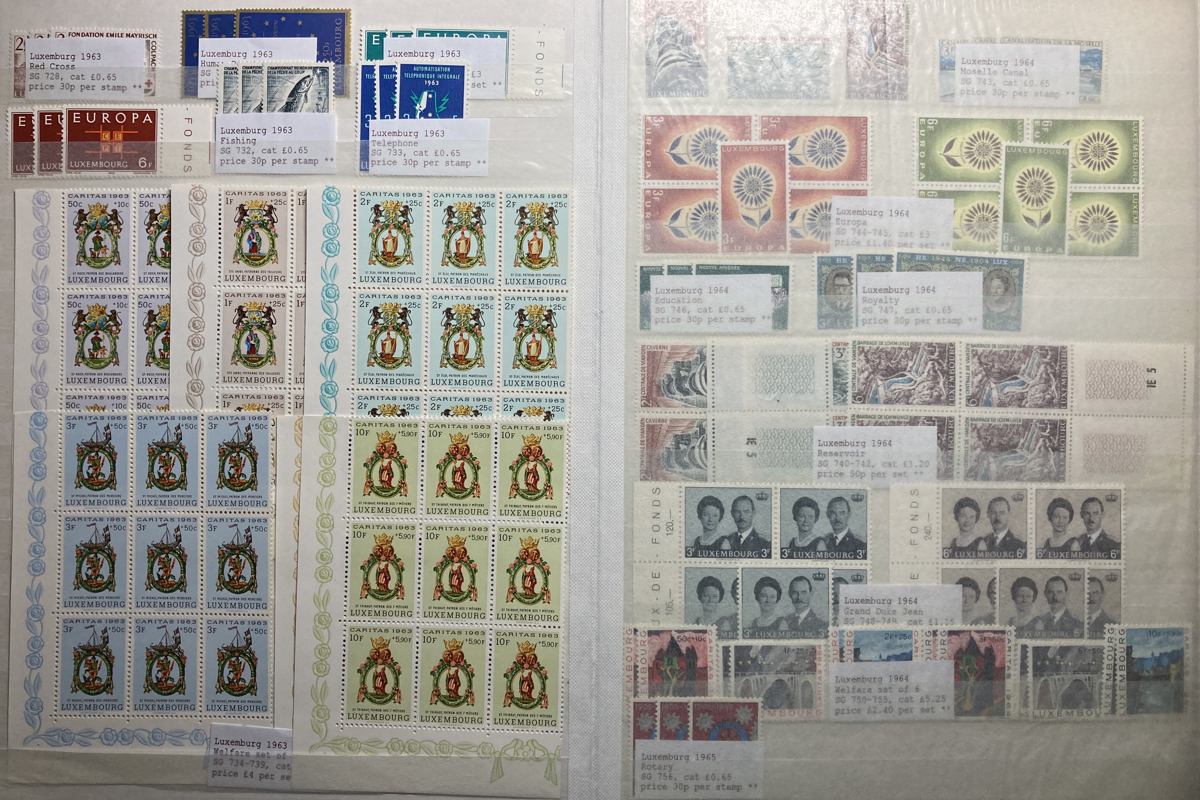 Luxembourg stamp: Collection of mint and used definitives, commemoratives, officials, air & postage - Image 8 of 14