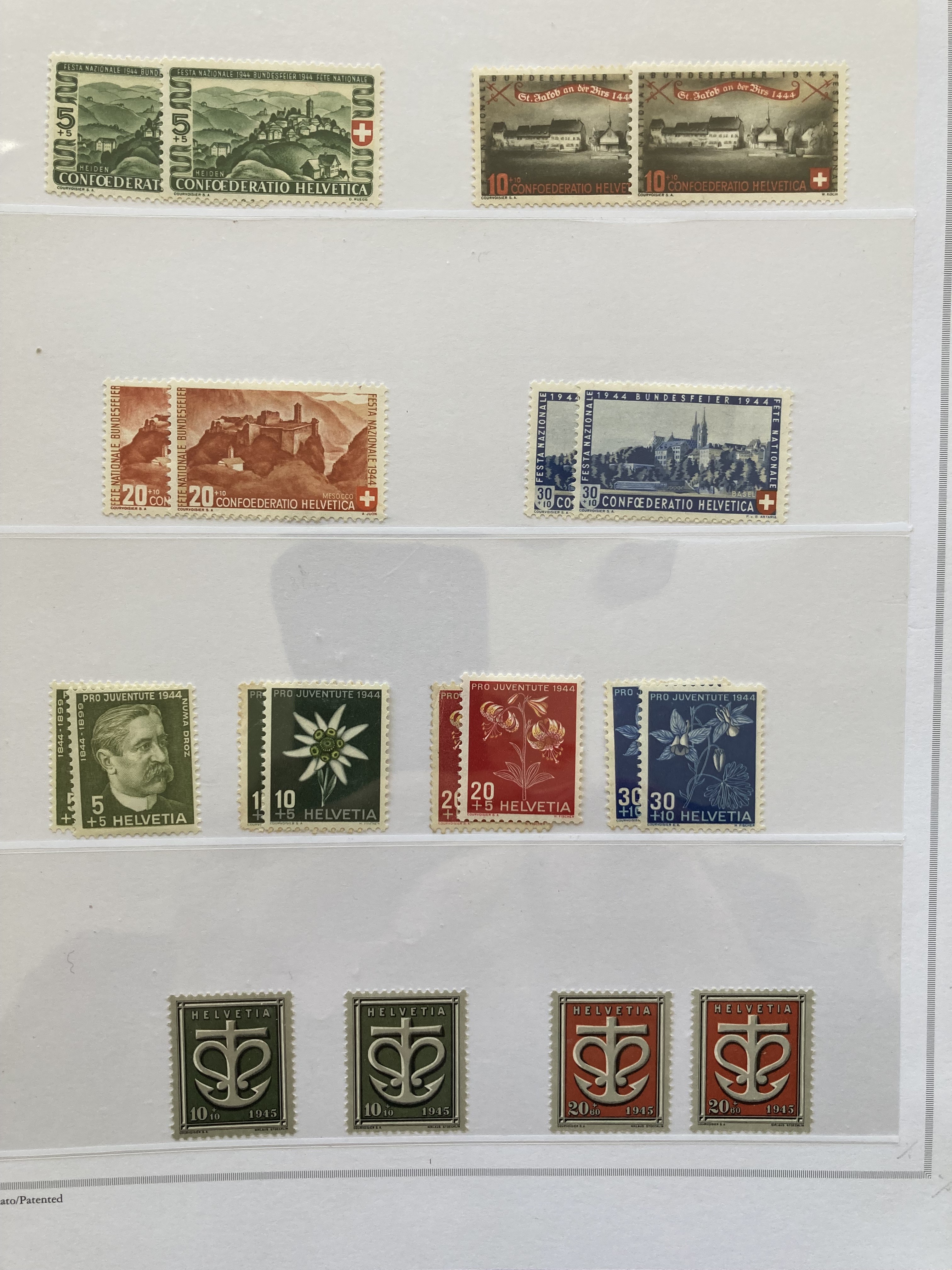 Swiss stamps: Old Francia album with 23 pages of mint definitive. - Image 16 of 23