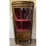 A French Louie Style Vitrine-Hand Painted Scene To Front