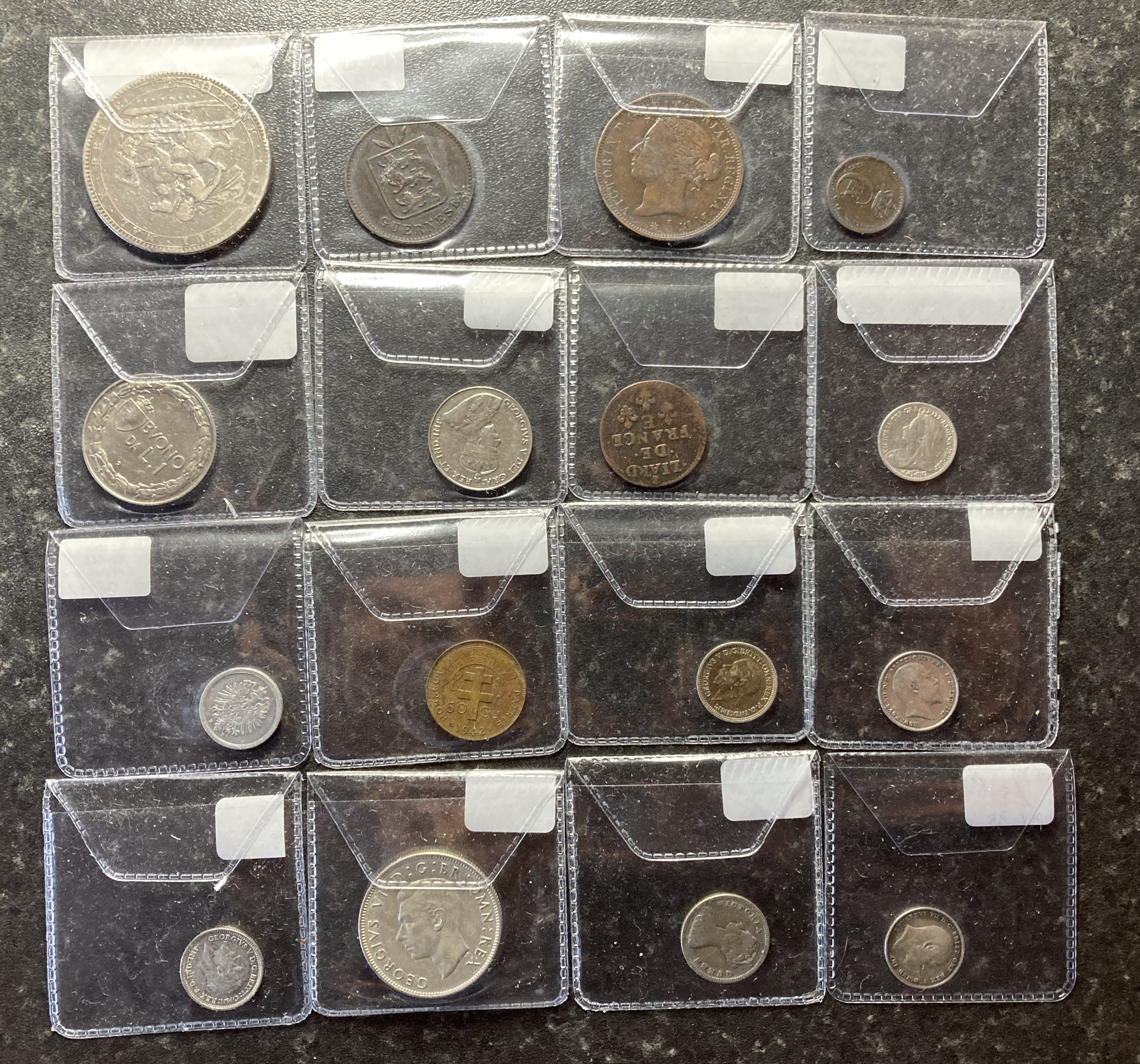 Box of 40 silver and other GB and World coins from 1800s on in variable condition. - Image 3 of 7