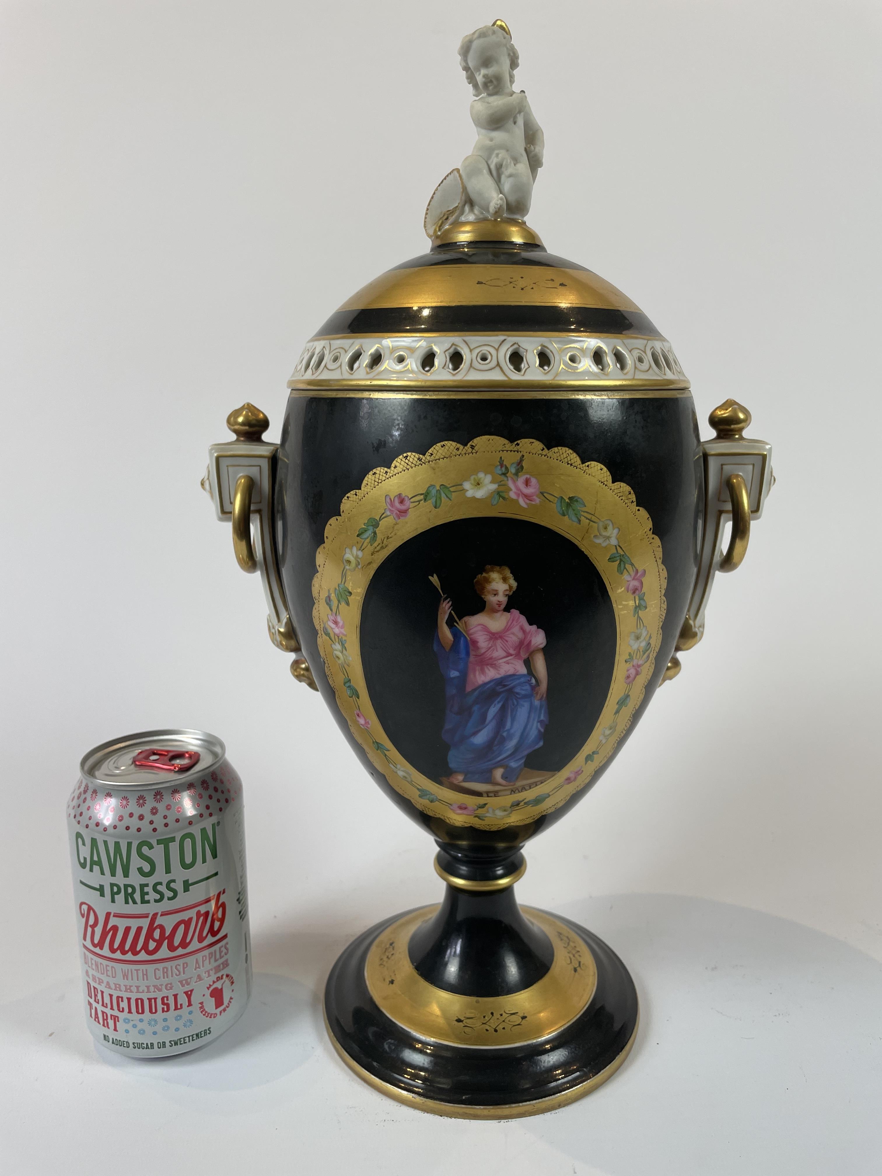 19th Century Urn with Cherub handled lid from the Derek Gardner collection