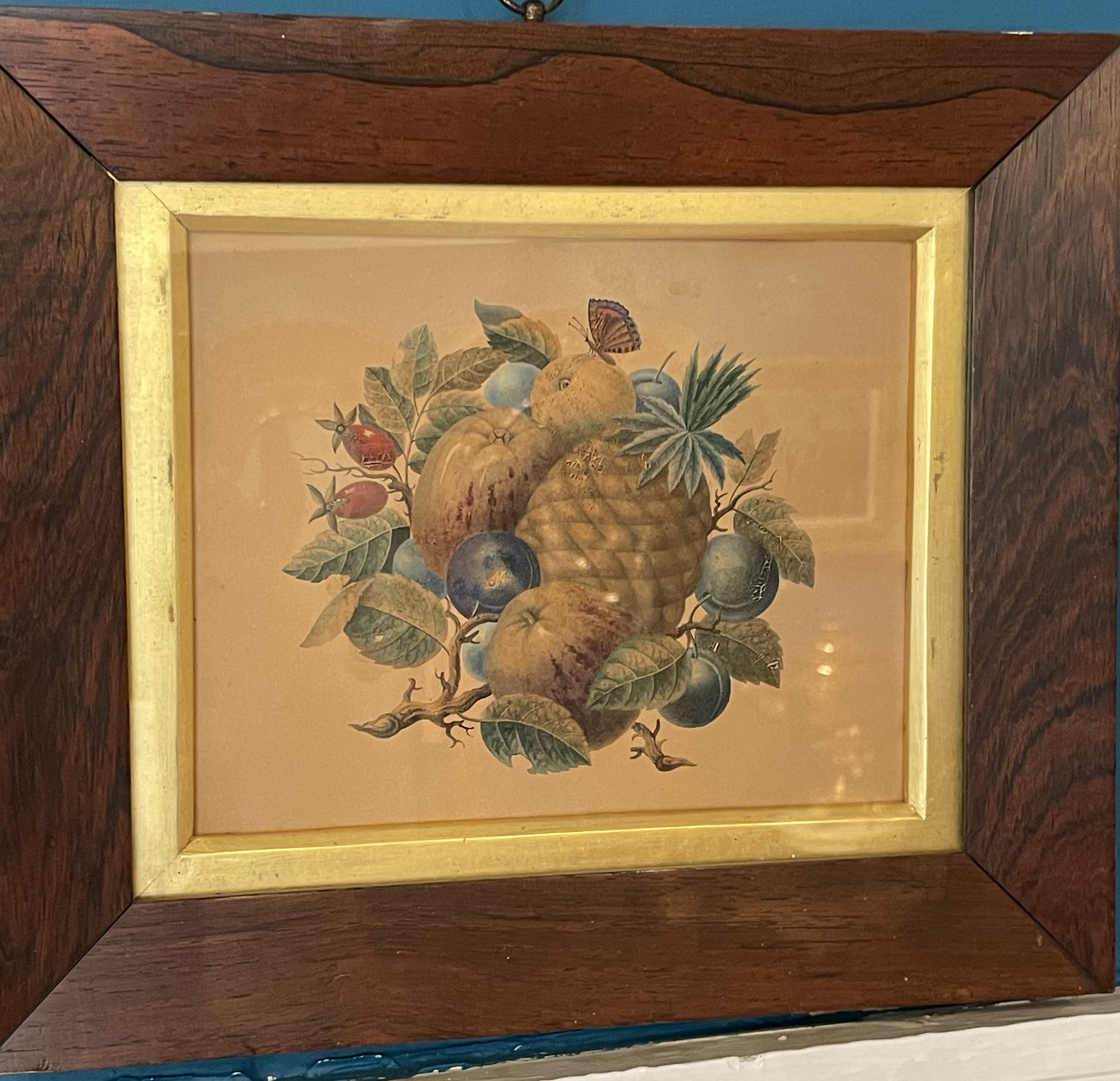 A Good Pair Of Early 19th Century Still Life Watercolour Studies In Rosewood Frames - Image 2 of 2